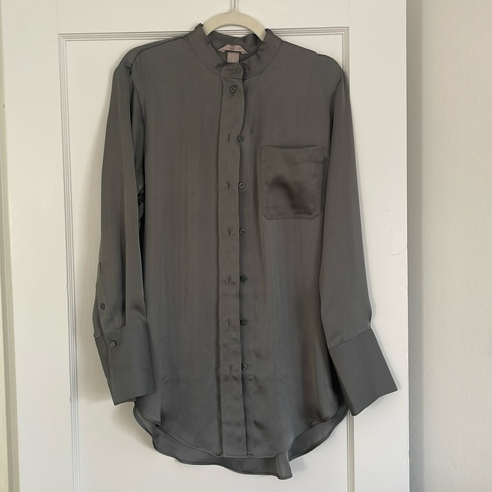 Powder Blue Button Down Blouse